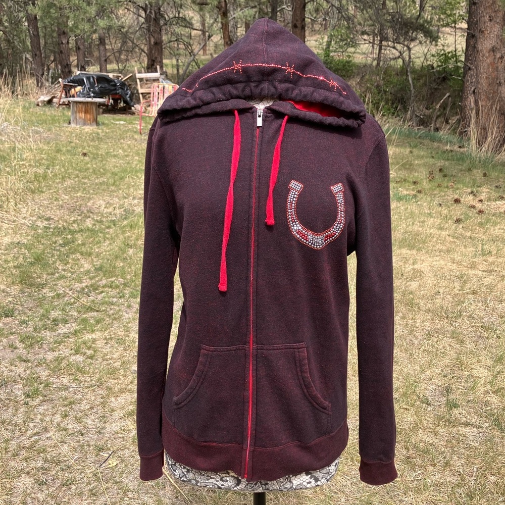 Western Zip Hoodie by Cowgirl Hardware. Size XL